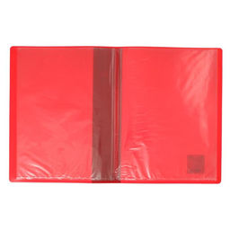 Цена за 2 шт. Папка с 10 вкладышами А4, 500 мкм, Calligrata, карман на корешке, красная  фото 2