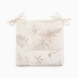 Подушка на стул «Этель» Flower herbarium, 42×42 см, 100% хлопок, репс 210 г/м²