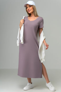 Однотонное женское платье-футболка Happyfox