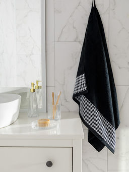 Полотенце для тела 70x130 черный махровая ткань