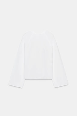 CAMISETA MANGA LARGA RANGL?N / Blanco - Zara фото 4