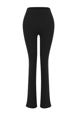Siyah Flare/Ispanyol Paca Yoga Orme Spor Tayt THMAW26TY00011 - Trendyolmilla фото 6