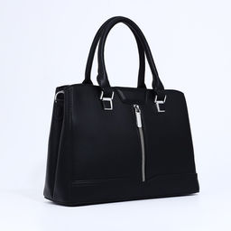 Сумка тоут на молнии, наружный карман, длинный ремень, цвет чёрный - Simaland фото 3