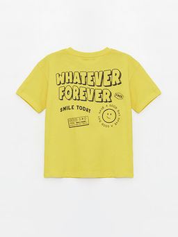 Bisiklet Yaka Bask?l? K?sa Kollu Erkek ?ocuk Ti??rt - Waikiki фото 2