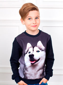 Свитшот " Хаски ",графитовый
