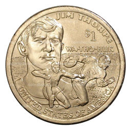 Монета 1 доллар 2018 года Р США Сакагавея  Джим Торп