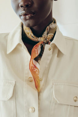 PRINTED COTTON SCARF - Zara фото 2