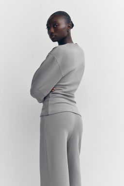 FITTED INTERLOCK SWEATSHIRT - Zara фото 15