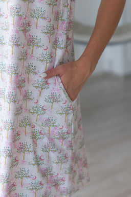 Ночная сорочка женская из кулирки с лайкрой Маргарита-2 бело-розовый - Амадэль фото 9