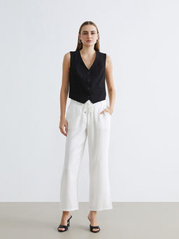 Beli Lastikli Dokulu Kad?n Pantolon