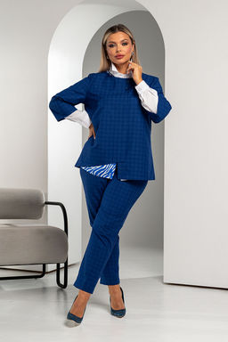 Блузка ТБ-127 клетка василек