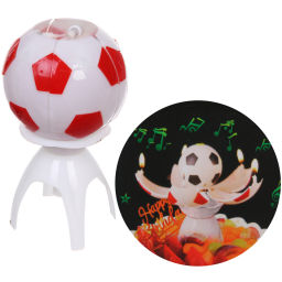 Цена за 2 шт. Свеча для торта раскрывающийся цветок "Мяч" (5 свечей), Красный