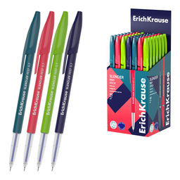 Цена за 50 шт. Ручка шариковая ErichKrause Slender® Stick Reef 0.7, Super Glide Technology, цвет чернил синий (в коробке по 50 шт.)