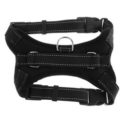 Шлейка К7 мягкая светоотражающая, размер XL, ОГ 74-92 см, вес 28-47,5 кг, черная - Пижон фото 4