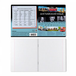 Цена за 5 шт. Тетрадь общая ученическая ErichKrause Timeline, Английский язык, 36 листов, клетка фото 2