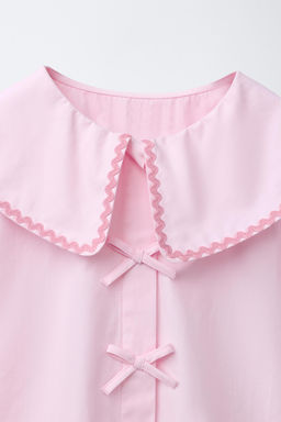 WAVY TRIM PETER PAN COLLAR SHIRT - Zara фото 3