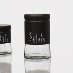 Набор банок стеклянных для сыпучих Трио, 3 предмета: 350/550/750 мл, 9.510.5/15/19.8 см, чёрный - Simaland фото 2