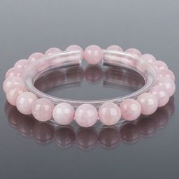 Браслет из мадагаскарского Розового кварца 17 см
