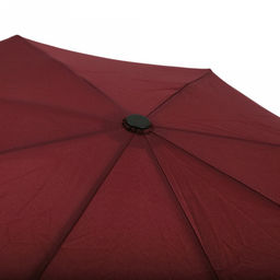 Зонт механический Моно с серебром ткань эпонж (полиэстер), 8 лучей, д/купола 92см, 3 сложения, 23,5см в сложенном виде, ручка с антискользящим покрытием, бордовый с серебряной нитью, 286гр (Китай) - Домашняя мода фото 5