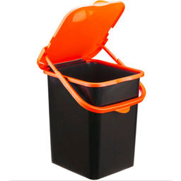 Ведро для мусора п/эт. 18л квадратное с крышкой (М 2475)