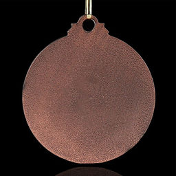 Медаль призовая 004 диам 5 см. 3 место. Цвет бронз. С лентой - Командор фото 4