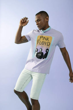 Футболка Pink Floyd Regular Fit с круглым вырезом и короткими рукавами