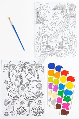 Раскраска с красками 19,5*26 см (2 листа) SF-5666, №3