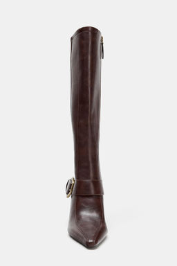 HIGH-HEEL BOOTS WITH METAL BUCKLE - Zara фото 11