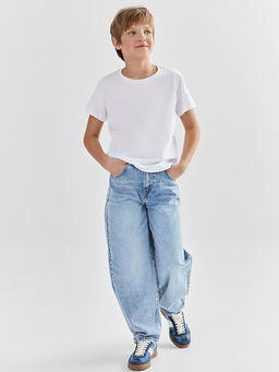 Джинсы baggy leg для мальчиков голубые