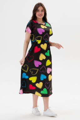 Платье женское из кулирки Миранда солнечное сердце макси - Амадэль фото 4