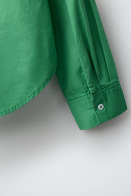 CAMISA POPEL?N LISA / Verde - Zara фото 4