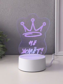 Светильник 3D RISALUX «Корона. Не жмёт!», LED-ночник, RGB, от сети, 9.5×10.5×14.9 см