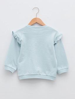 Bisiklet Yaka Uzun Kollu Bask?l? K?z Bebek Sweatshirt ve Oyuncak - Waikiki фото 3