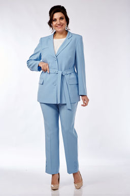 Костюм Элль стиль 2273 голубой/белый  фото 2