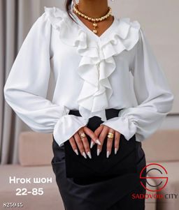 Рубашка женская с рюшами