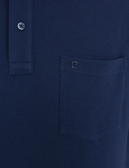 Koyu Lacivert Regular Fit Polo Yaka Basic Ti__rt