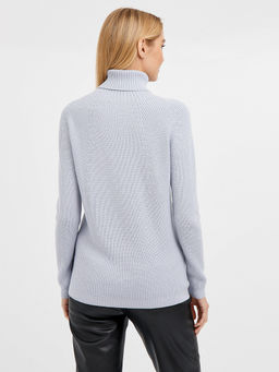 водолазка женская в голубом цвете в рубчик - Glenfield фото 5