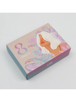 Цена за 5 шт. Коробка для сладостей 8 марта, 20 15 5 см - Дарите счастье фото 4