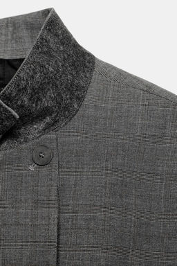 BLAZER ENTALLADA CUADROS ZW COLLECTION / Gris medio - Zara фото 7