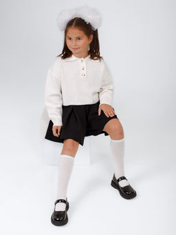 Юбка-Шорты Бьянка, цвет Черный, состав 74% х/б, 20% пэ, 6%лайкра