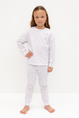 К 1587/нежно-лавандовый,лепестки цветов пижама дет