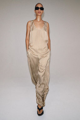 TOP TIRANTES RAYAS ZW COLLECTION / Crudo / Granate - Zara фото 2