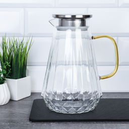 Цена за 1 шт. Кувшин 1800 мл / LCWJ-7944 /уп 36/Металлическая крышка - Галеонтрейд фото 4