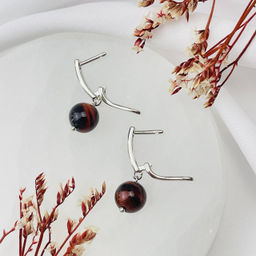 Серьги из Бычьего глаза - Радуга самоцветов фото 3