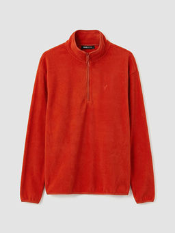 Fermuarl? Dik Yaka Nak??l? Erkek Polar Sweatshirt