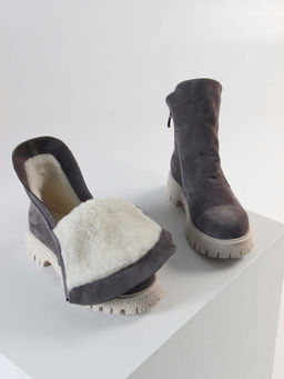 Ботинки EDART 233.1541 be. Серый замок/байка - Ed'art фото 11