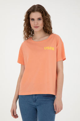 Футболка U.S. Polo Assn женская лососевая хлопок  фото 11