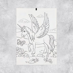 Цена за 10 шт. Наклейки бумажные Единороги, c раскраской на обороте, 11 15,5 см - Арт узор фото 3