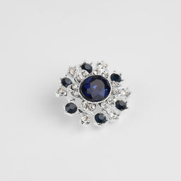 Цена за 2 шт. Пуговица декоративная, 22×20 мм, синяя