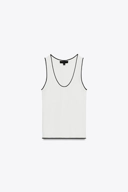 KNIT TOP WITH CONTRAST TRIMS - Zara фото 4